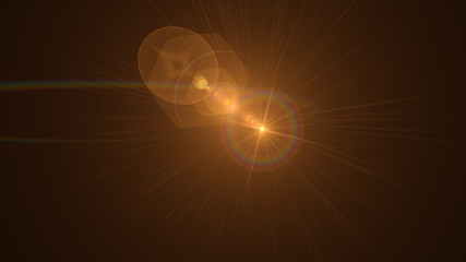 Bright orange lense flare