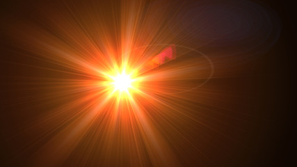 Obraz premium Bright orange lense flare