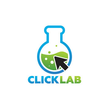 Click Arrow And Touch Lab Logo Template Design Vector, Emblem, Design Concept, Creative Symbol, Icon