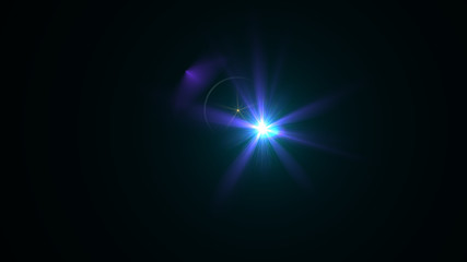 Bright purple lense flare