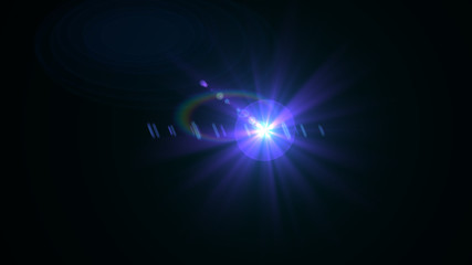 Bright purple lense flare