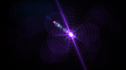 Obraz premium Bright purple lense flare