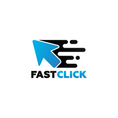 Fast Click Arrow Logo Template Design Vector, Emblem, Design Concept, Creative Symbol, Icon