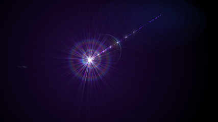 Bright purple lense flare