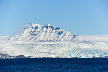 Glacier Nordenskiöldbreen, Pyramiden, archipel du Spitzberg, Svalbard