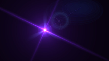 Bright purple lense flare