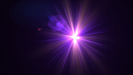Obraz premium Bright purple lense flare