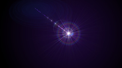 Bright purple lense flare