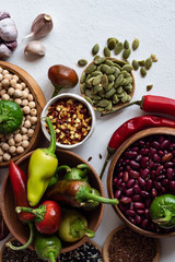 Cooking concept with raw food