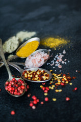 Cooking concept with spices