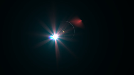 Bright red lense flare