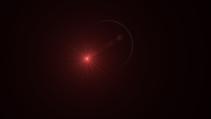 Bright red lense flare