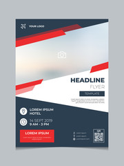 Modern business flyer template vector, annual report cover, poster, brochure design layout