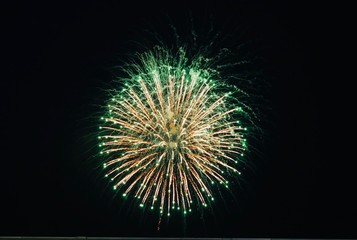 Fototapeta premium 花火 夜景 カラフル