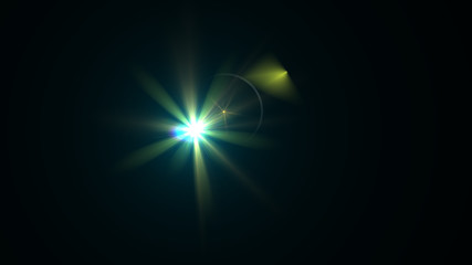 Bright yellow lense flare