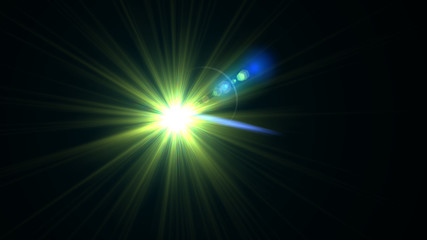 Bright yellow lense flare