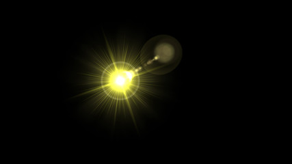 Bright yellow lense flare