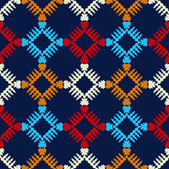 Polka dots seamless pattern. Mosaic of ethnic figures. Patterned texture. Geometric background. Can be used for wallpaper, textile, invitation card, wrapping, web page background.