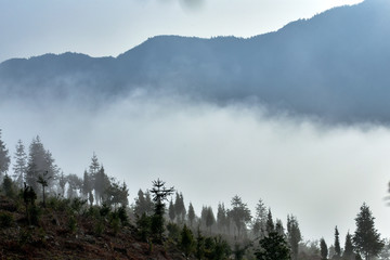 The mountain range of Wuyuan, Jiangxi, China