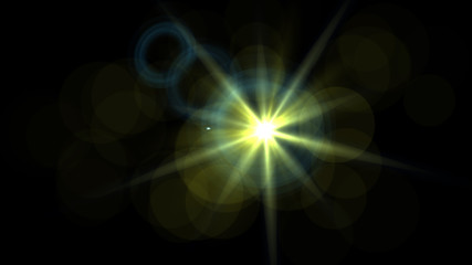 Bright yellow lense flare