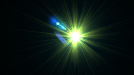 Bright yellow lense flare