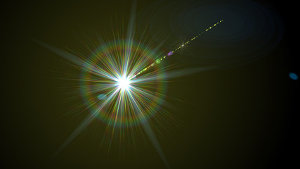 Bright yellow lense flare