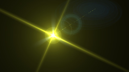Bright yellow lense flare