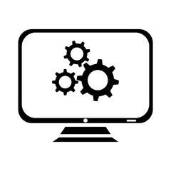 Computer Repair Icon Symbol Sign Isolate on White Background,Vector Illustration