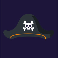 pirate hat illustration, vector illustration