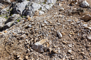 Rocks in the mountains as background