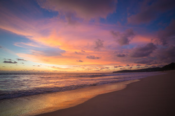 Naklejka na ściany i meble sea scape on the sunset at the beach in Thailand