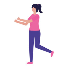 Isolated avatar woman vector design