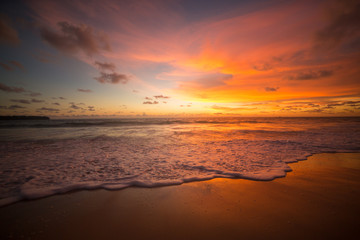 sea scape on the sunset at the beach in Thailand