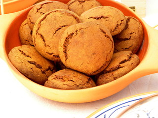 chocolate chip cookies on a plate isolated on white