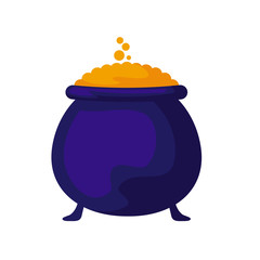 cauldron of halloween isolated icon