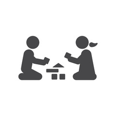 Kids vector icon, simple sign for web site and mobile app.