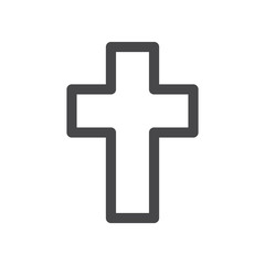 Cross vector icon, simple sign for web site and mobile app.