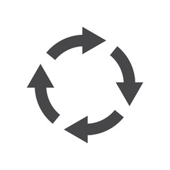 Rotating arrows vector icon, simple sign for web site and mobile app.