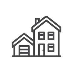 House vector icon, simple sign for web site and mobile app.