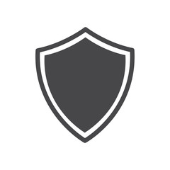 Shield vector icon, simple sign for web site and mobile app.