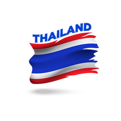 Torn Thailand patriotic flag 3d vector illustration