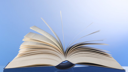 die Seiten eines aufgeschlagenen Buches close up