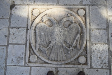 marble decoration from a Greek orthodox church in Zakynthos island