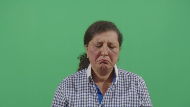 Facial Expression Of A Woman Pouting