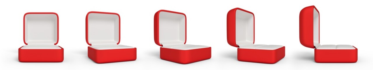 red box ring white backgraund 3d rendering - obrazy, fototapety, plakaty