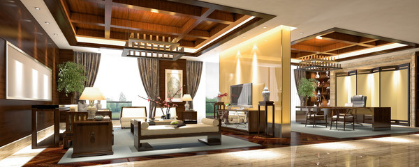 3d render. Office interior.