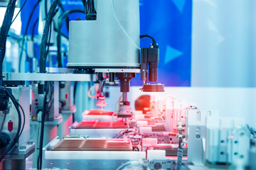 Robotic vision sensor camera system in intellegence pcb factory