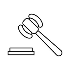 Isolated law hammer vector design