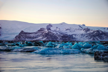 Icebergs at Jökulsarlon Glacier Lagoon, Iceland, Europe