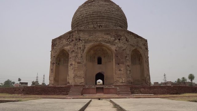 Lahore Shahdara Bagh Jahangir's Tomb Frontal View of Asif Khan Mausoleum on a Sunny Blue Sky Day